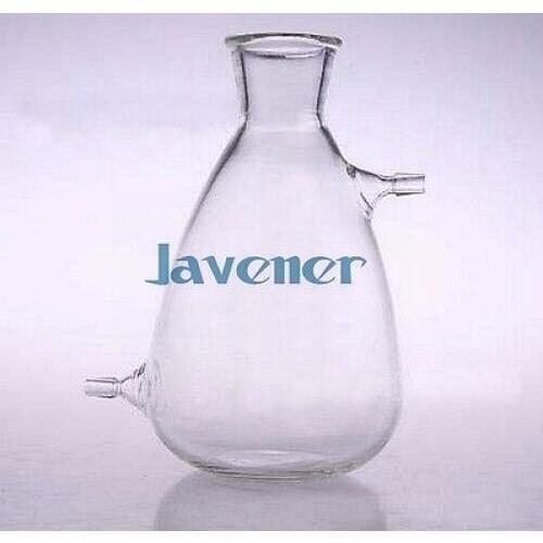 125ml Glass Filtering Flask Lab Filtration Bottle Double 10mm Hose Vacuum Adapter Glassware