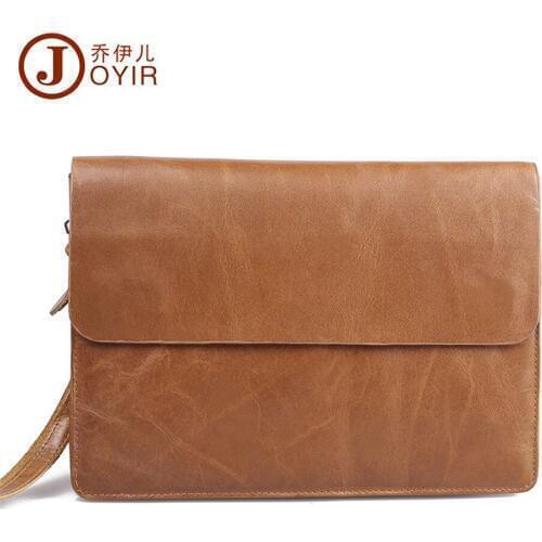 Joyir High Quality Men Fashion Genuine Leather Clutch Hand Bag Luxury Brand Business Day Clutches Male Envelope Bag