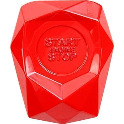 Car Engine Start Stop Switch Button Protection Cover, Prevent Children from Touching, Decorative Auto Parts, Red