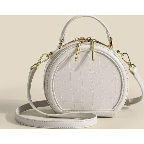 Women Shoulder Bags Brand Designer Handbags Crocodile pattern Womens Handbag Crossbody Bag Solid Color Small Round Bag Clutch