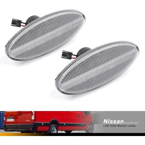 2pcs Led Side Marker Indicators Light Turn Signal Blinker Lamp For Nissan NV400 For Renualt Vauxhall Master MK3 Opel Movano MK2