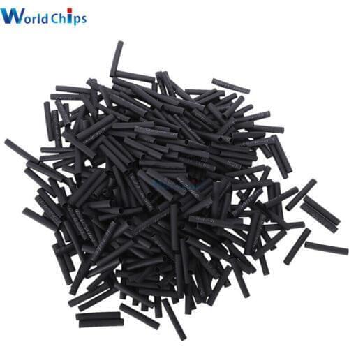 400pcs 3.5mm Polyolefin Heat Shrink Tubing Electrical Connection Wire Cable Wrap 2:1 Insulated Sleeving Tubing Set Black
