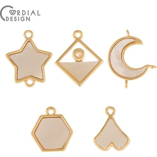 Cordial Design 30Pcs Jewelry Accessories/DIY Connectors/Charms/Natural Shell/Hand Made/Jewelry Findings & Components/Pendant