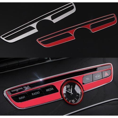 Angelguoguo Center Control Function Button Frame Trim Sequins For Mercedes Benz C W205 GLC X253 Class