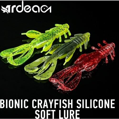 ARDEA 3Pcs Shrimp Bait Soft Worm Lure 103mm/10g Double Color Silicone Artificial Baits Craw Lures Wobblers Bass Fishing Gear