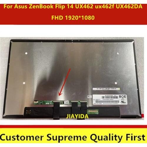 14‘’ FHD LCD LED Touch Screen Digitizer Assembly B140HAN04.6 for ASUS ZenBook Flip 14 UX462 UX462DA UX462FA 1920x1080