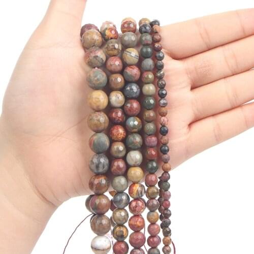 1Strand/Lot 4/6/8/10/12mm Natural Stone Korean Pine Round Beads Loose Spacer Beads For Jewelry Making DIY Accessories