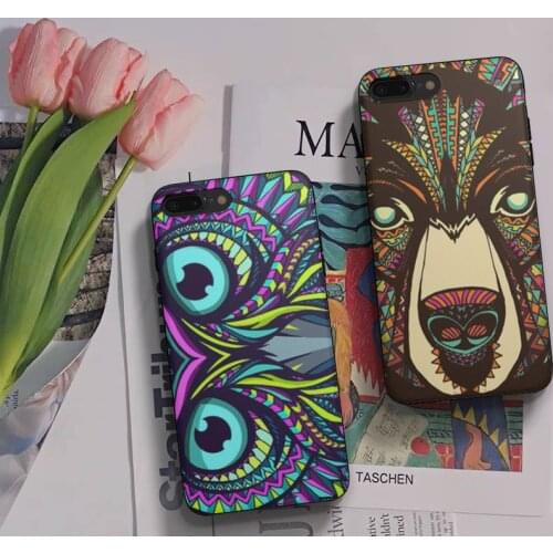 Animals Lion Wolf Owl Elephant Lion Pattern Phone Case Fundas Shell Cover For Samsung S10 S20 Fe Lite S21 S30 ULTRA Plus 5G
