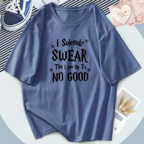 I Solemnly Swear Hip Hop Womens T-shirts Casual O-Neck Plus Size Tshirts Outdoor Summer Tops Tees Female Cosplay Camisetas