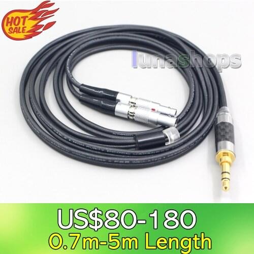 LN007099 2.5mm 4.4mm XLR 3.5mm Black 99% Pure PCOCC Earphone Cable For Ultrasone Veritas Jubilee 25E 15 Edition ED 8EX ED15