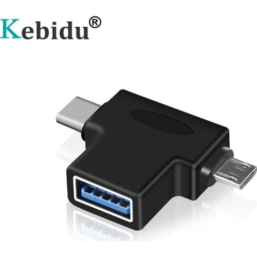 Kebidu OTG Type C Adapter USB C To USB 3.0 Micro USB Data Transmitter Adapter Converter Connector For Android Super Speed