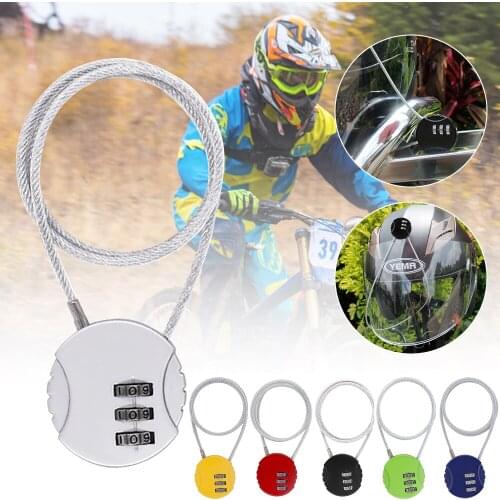 MINI 3 Button Combination Lock for Car Bicycle Motorcycle Anti-theft Password Lock For Helmet Combination Travel Password Lock