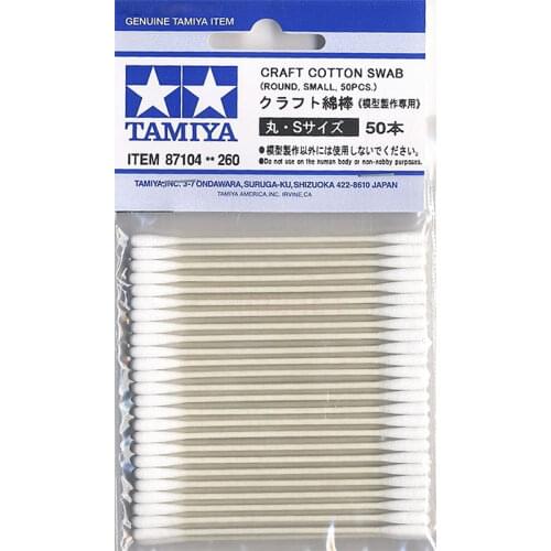 Tamiya 87104 Small Round Craft Cotton Swab Tip (50pcs) Plastic Model Kit Craft Tools