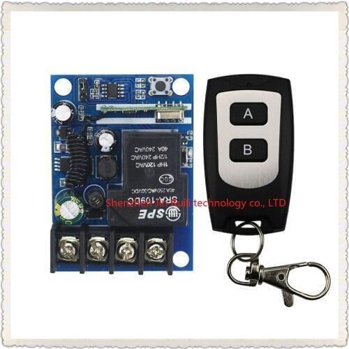 New DC12--48V 12V 24V 36V 48V 1CH 10A RF Wireless Remote Control Switch System teleswitch 1*waterproof Transmitter + 1 *Receiver