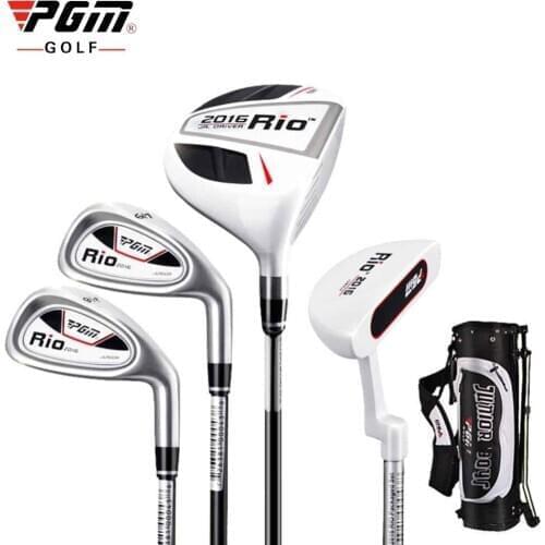 3-12 Years Old PGM Genuine Children 's Golf Clubs Full Set Girls Boys Rod Putter Headcover Wood Driver With Bag A954