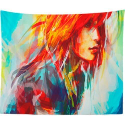 Retro Style A Girl Portrait Custom for Bedroom Living Room Dorm