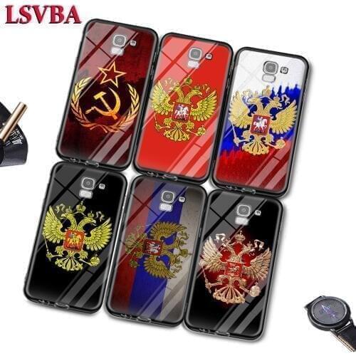Russia Flag national emblem For Samsung Galaxy J2 J3 J4 J5 J6 J7 Plus Core 2018 2017 2016 Super Bright Glossy Phone Case Cover