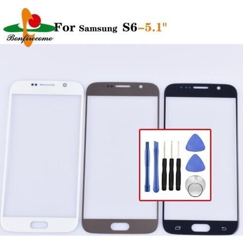 TouchScreen For Samsung Galaxy S6 G920 G920F LCD display Outer Touch Panel Screen glass Lens Replacement