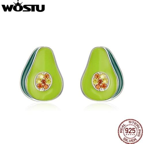 Wostu 100% 925 Sterling Silver Audrose Nails Small Earrings Original Zircon Stud Earrings For Women Fine Jewelry Gifts DXE1015