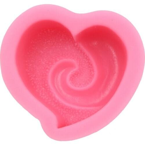3D Heart Silicone Cake Mold Conch Chocolate Mould Fondant Sea Sneil Molds Gum Paste Soap Moulds
