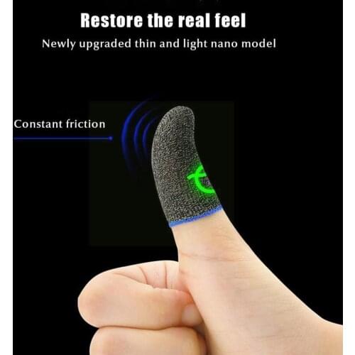 Mobile Game Screen Finger Cot Protective Cover Sensitive Mobile Breathable Cot Fingertip Gaming For PUBG Luminous Finger W1B9
