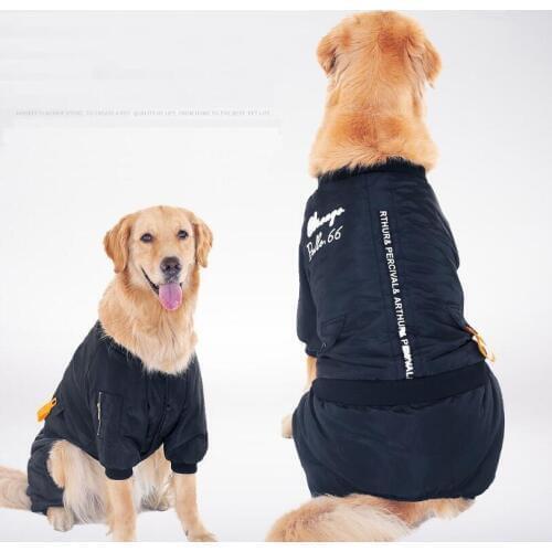 Winter Large Dog Jumpsuit Clothes labs Big Dog Clothes Coat Waterproof Ski Pet Jacket Coat 3XL-7XL