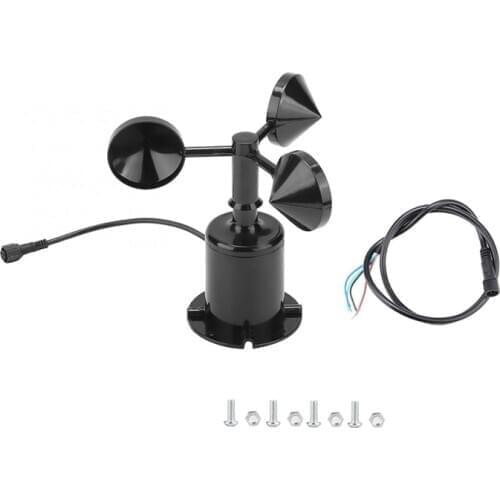 0-70M/S Wind Speed Sensor Environment Signal Output Pulse Type Three Cups Wind Speed Sensor Anemometer DC5-30V