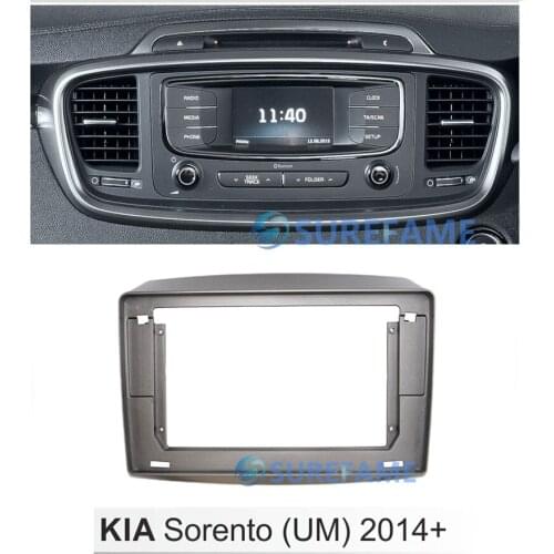 10.1 inch Car Radio Facia Panel for KIA Sorento (UM) 2014+ Fascia Dash Kit Install Console Panel Plate Bezel Adapter Trim Cover