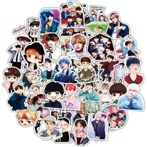 10/50Pcs Not Repeat korean band Singer Luggage Stickers for Fans Gifts to DIY Laptop Phone Fridge Guitar Water Bottle Decor