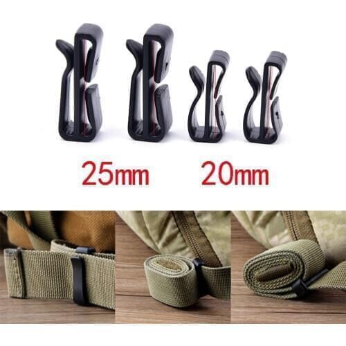10Pcs 20/25MM tactical molle buckle strap Belt end clip adjust keeper backpack camping