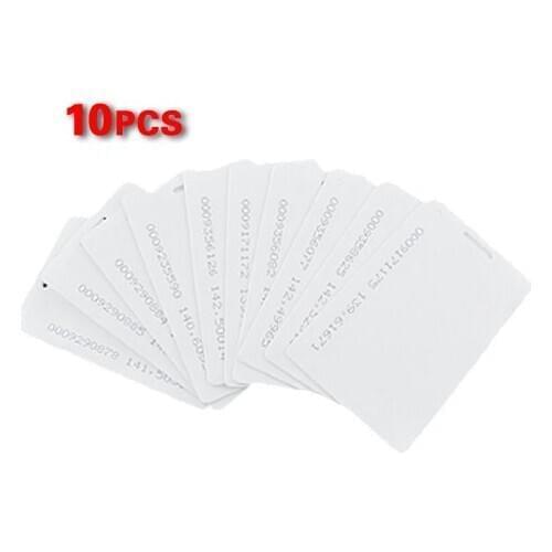 10 Pcs White 125Khz 1.9mm RFID Access Proximity Card
