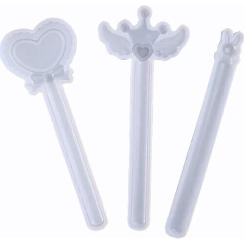 3Pcs Crown Rabbit Wing Straight Ruler Silicone Mold Kit Resin Casting Craft Tool