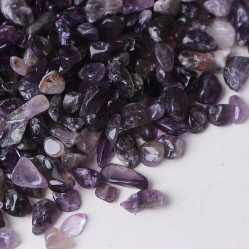 500g Amethyst Crystal Gravel Polished Healing Decorative Stone