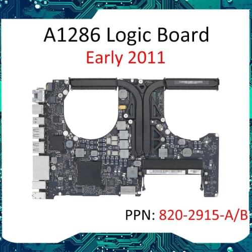 661-6160 661-6081 For MACBOOK PRO A1286 2011 MD318 2.2GHz 512MB 820-2915-b LOGIC BOARD Motherboard system board Fully Tested