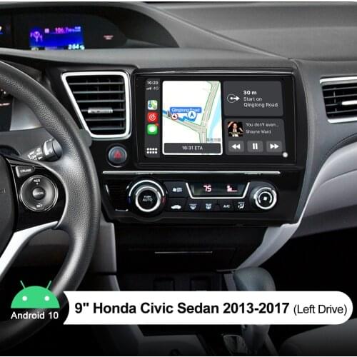 9" Plug And Play Car Radio Audio Stereo Android 10 Car Multimedia Player Auto Smart Car System For Honda Civic Sedan 2013-2017