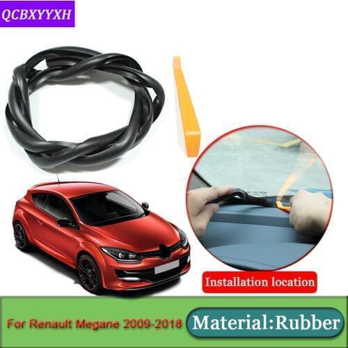 Car-styling For Renault Megane 2009-2018 Anti-Noise Soundproof Dustproof Car Dashboard Windshield Sealing Strips Car Accessories