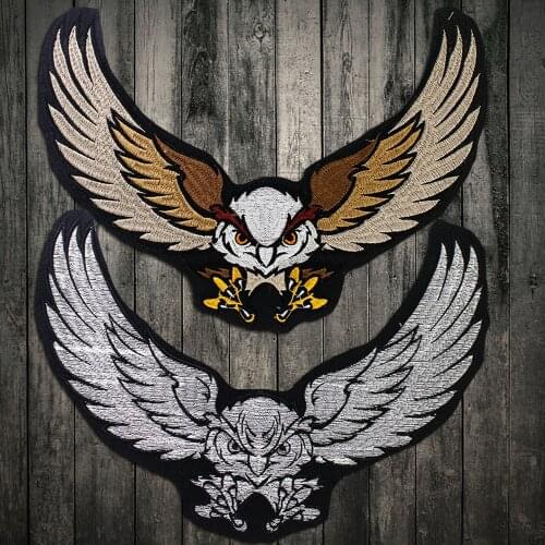 Big eagle Embroidery lace Iron On applique paillette fabric sweater clothes patch sequined stickers t-shirt diy decoration