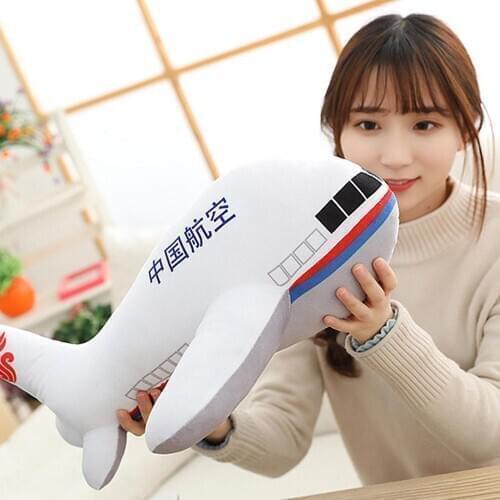 Large Size Simulation Airplane Plush Toys Kids Sleeping Back Cushion Soft Aircraft Stuffed Pillow Dolls Gift