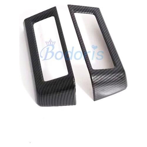 Carbon Fiber Color Interior Dashboard Air Conditioner AC Outlet Vent Cover Panel Car Styling For Toyota Hiace 2019 Accessories