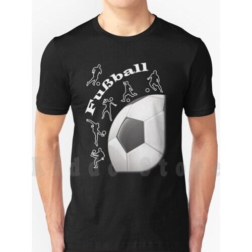 Soccer Ball , Soccer Player As Silhouette , Outline , Word T Shirt DIY Big Size 100% Cotton Soccer Outline Ball Europameister