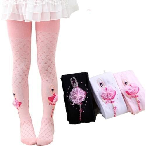 Cotton Tights For Girls Cute Princess Dance Children Pantyhose Ballet Girls Tights Elastic Baby Girl Stockings For 3-10Year