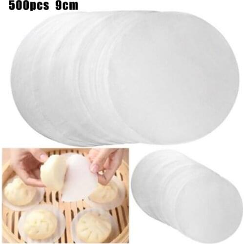 Round Steamer Paper Disposable Paper Bamboo Liner Air Fryer Practical White