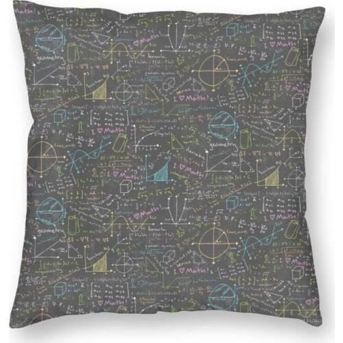 Cool Math Lessons Square Throw Pillow Case Decoration 3D Printed Science Mathematics Geek Teacher Cushion Cover for Car