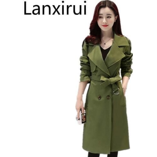 Женские длинные тренчи Lanxirui China At AliExpress