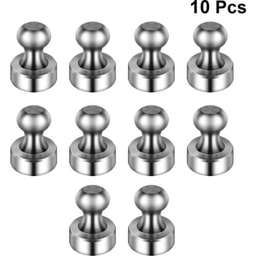 10pcs Metal Magnetic Pins Durable Magnets Locker Strong Magnets Push Pin Practical Magnet Pin for Home Office School Fridge Kitc