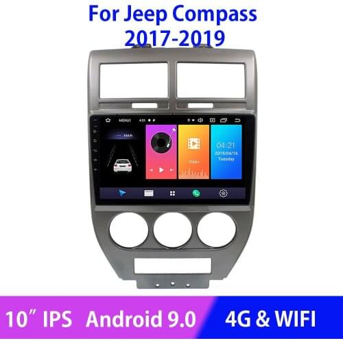 Android 9.0 Multimedia Video Player For Jeep Compass 1 MK 2017 2018 2019 Tape Recorder 2din Car Radio Navigation Bluetooth WIFI