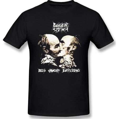 Pungent Stench Been Caught Buttering Mens Basic Short Sleeve T-Shirt Cotton Black