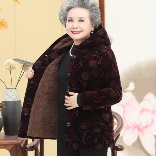 2020 New Mother Middle-aged Women Winter Cotton Padded Jacket Thick Warm Corduroy Coat Large Size 5XL Hooded Female Parkas A292
