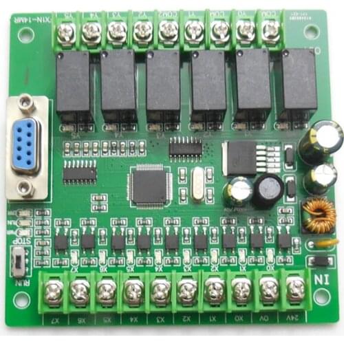 Plc Industrial Control Board FX1N-14MR / 14MT Board Type Simple Programmable Three Micro-link PLC Controller