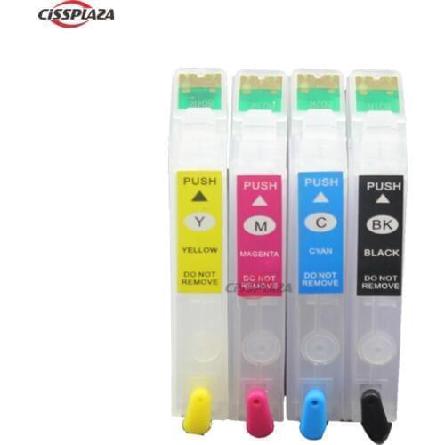CISSPLAZA T2001 T200XL1 empty Refillable ink cartridges compatible for epson XP-200 XP-300 XP-400 XP-100 WF2520 WF2530 WF2540